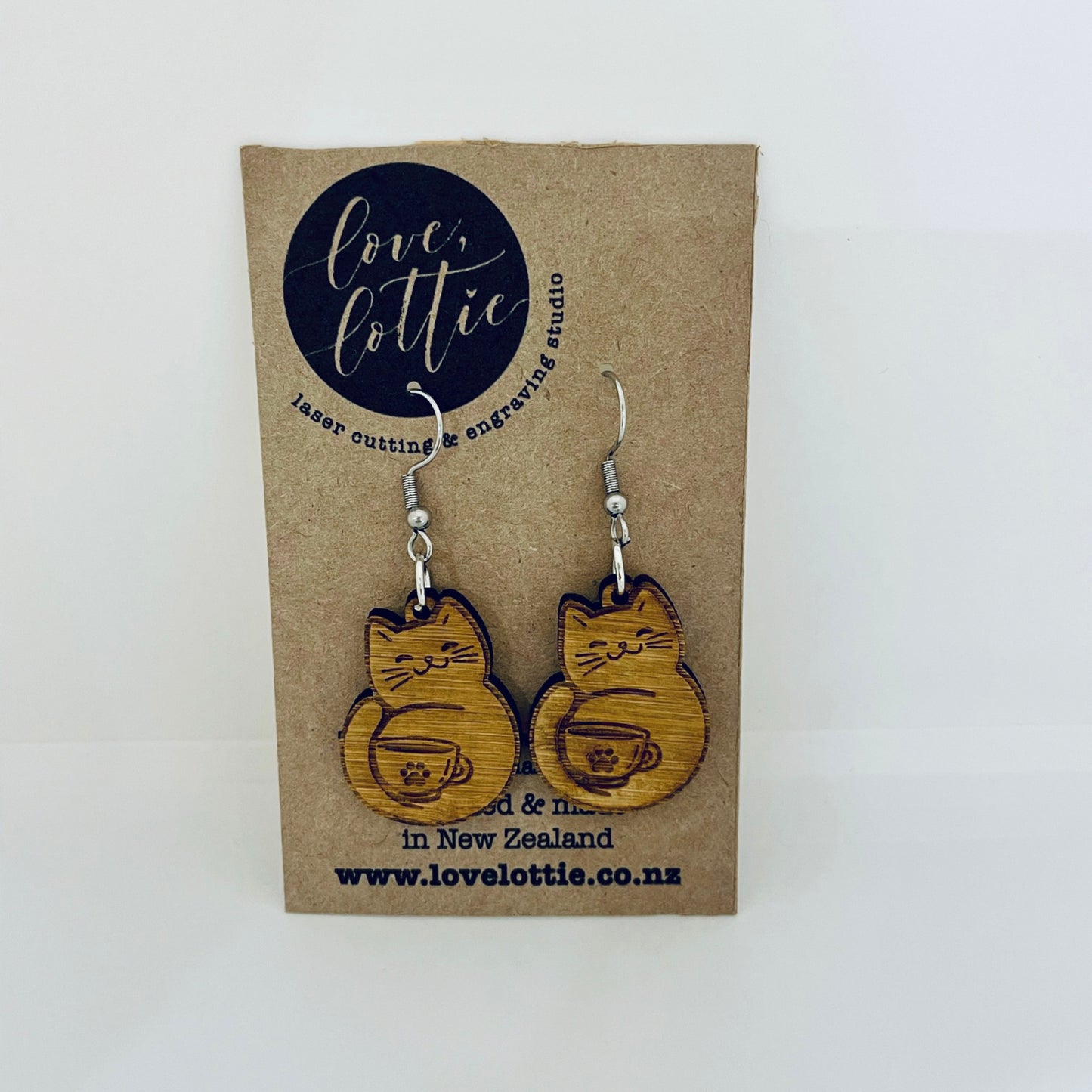 Engraved Bamboo Earrings